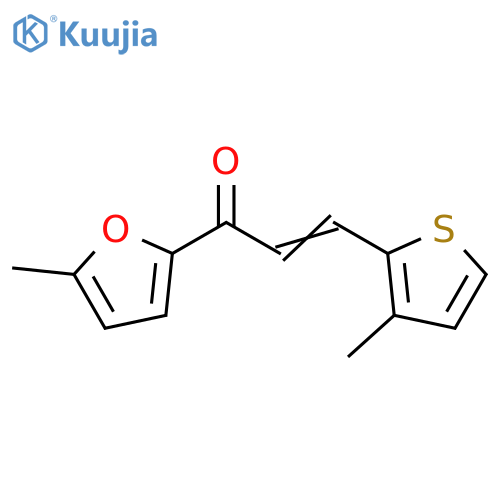 (2E)-1-(5-methylfuran-2-yl)-3-(3-methylthiophen-2-yl)prop-2-en-1-one structure