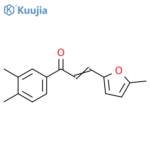 (2E)-1-(3,4-dimethylphenyl)-3-(5-methylfuran-2-yl)prop-2-en-1-one structure