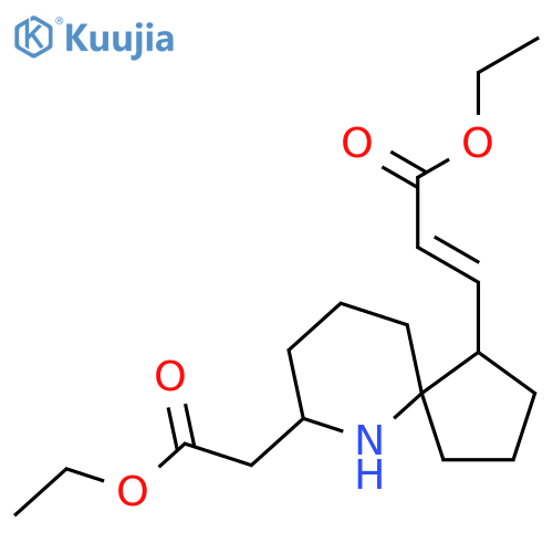 6-Azaspiro[4.5]decane-7-acetic acid, 1-[(1E)-3-ethoxy-3-oxo-1-propen-1-yl]-, ethyl ester, (1R,5S,7R)-rel- structure