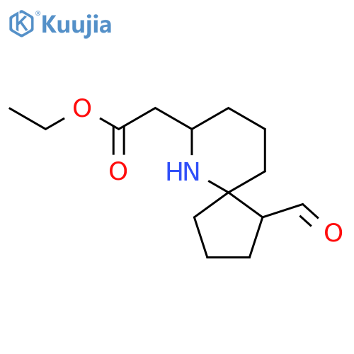 6-Azaspiro[4.5]decane-7-acetic acid, 1-formyl-, ethyl ester, (1R,5R,7S)-rel- structure