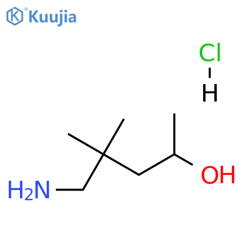 5-amino-4,4-dimethylpentan-2-ol hydrochloride structure