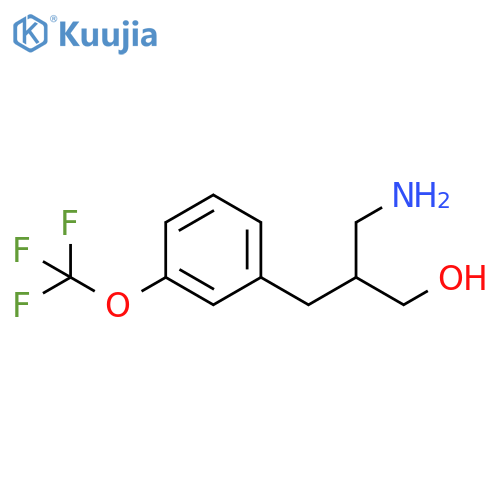 3-amino-2-{3-(trifluoromethoxy)phenylmethyl}propan-1-ol structure
