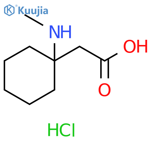2-[1-(methylamino)cyclohexyl]acetic acid;hydrochloride structure