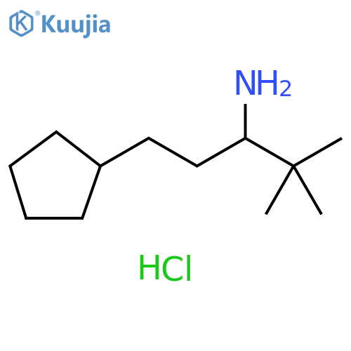 1-cyclopentyl-4,4-dimethylpentan-3-amine hydrochloride structure