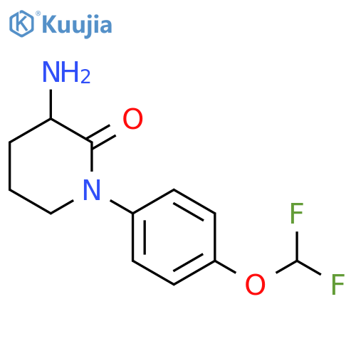 3-amino-1-4-(difluoromethoxy)phenylpiperidin-2-one structure