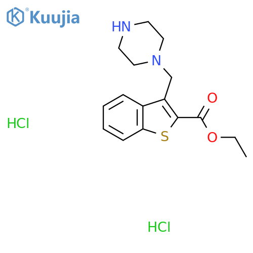 ethyl 3-(piperazin-1-ylmethyl)benzothiophene-2-carboxylate;dihydrochloride structure