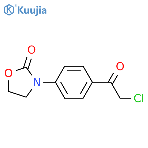 3-4-(2-chloroacetyl)phenyl-1,3-oxazolidin-2-one structure