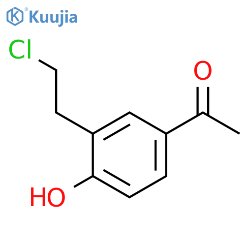 1-3-(2-chloroethyl)-4-hydroxyphenylethan-1-one structure