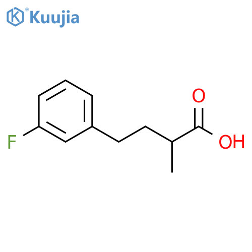 4-(3-fluorophenyl)-2-methylbutanoic acid structure