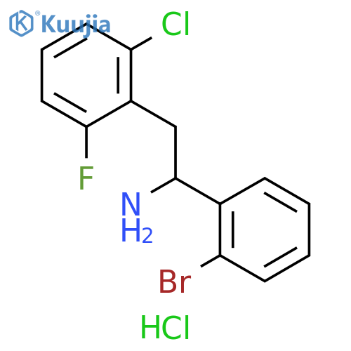 1-(2-bromophenyl)-2-(2-chloro-6-fluorophenyl)ethan-1-amine hydrochloride structure