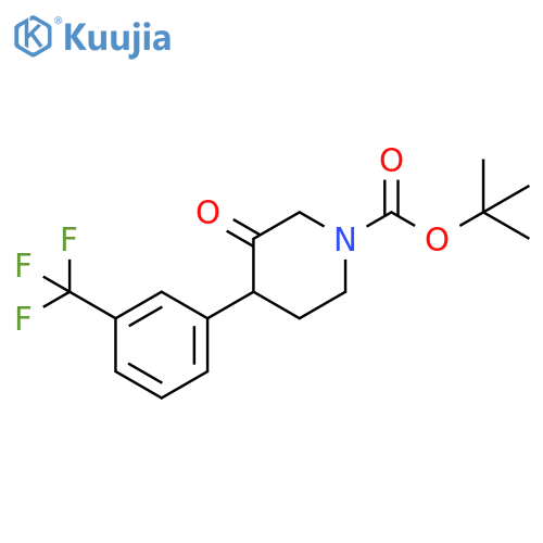 tert-butyl 3-oxo-4-3-(trifluoromethyl)phenylpiperidine-1-carboxylate structure