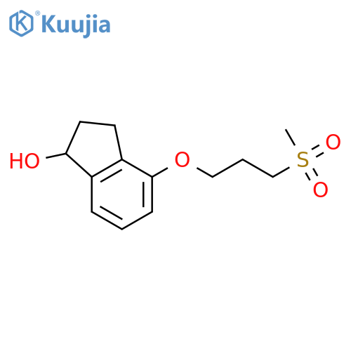 4-(3-methanesulfonylpropoxy)-2,3-dihydro-1H-inden-1-ol structure