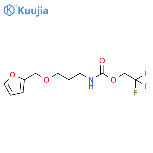 2,2,2-trifluoroethyl N-[3-(furan-2-ylmethoxy)propyl]carbamate structure