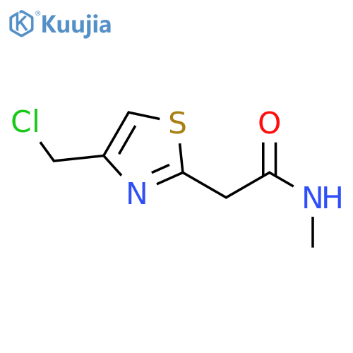 2-4-(chloromethyl)-1,3-thiazol-2-yl-N-methylacetamide hydrochloride structure