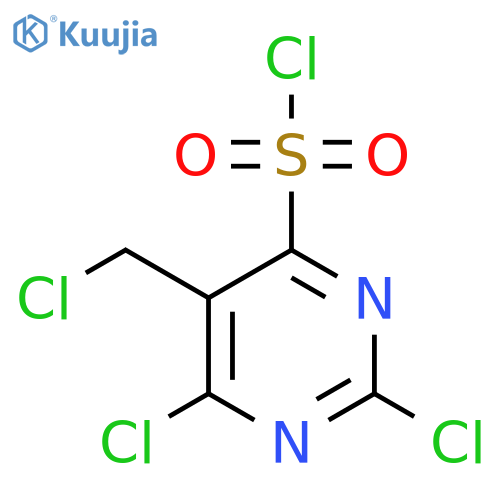 2,6-Dichloro-5-(chloromethyl)pyrimidine-4-sulfonyl chloride structure