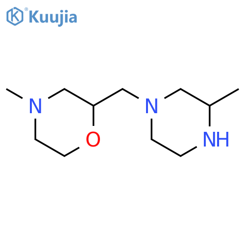 4-methyl-2-[(3-methylpiperazin-1-yl)methyl]morpholine structure