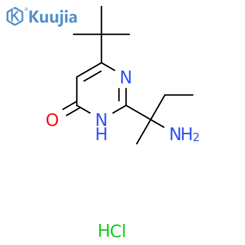 2-(2-Aminobutan-2-yl)-6-tert-butyl-3,4-dihydropyrimidin-4-one hydrochloride structure