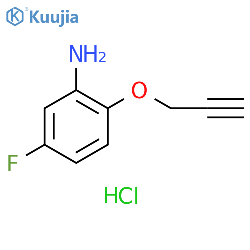 5-fluoro-2-(prop-2-yn-1-yloxy)aniline hydrochloride structure