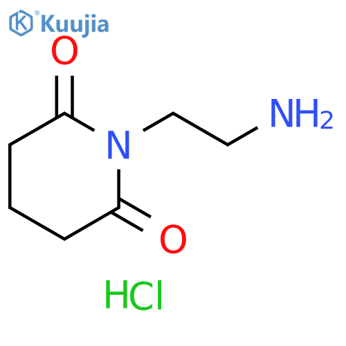 1-(2-aminoethyl)piperidine-2,6-dione hydrochloride structure