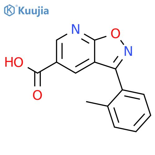 Isoxazolo[5,4-b]pyridine-5-carboxylic acid, 3-(2-methylphenyl)- structure