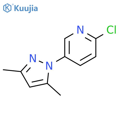 2-chloro-5-(3,5-dimethyl-1H-pyrazol-1-yl)pyridine structure