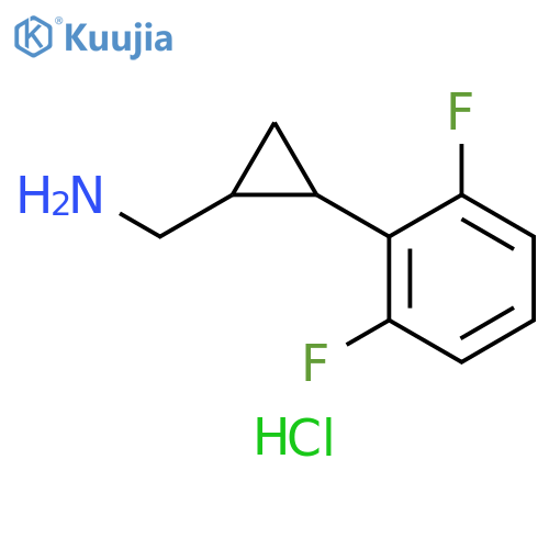 2-(2,6-difluorophenyl)cyclopropylmethanamine hydrochloride, trans structure