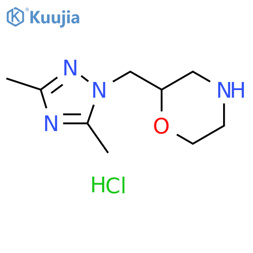 2-[(3,5-dimethyl-1H-1,2,4-triazol-1-yl)methyl]morpholine hydrochloride structure