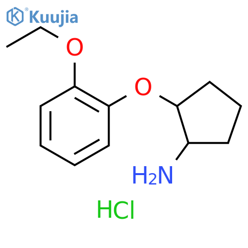 2-(2-ethoxyphenoxy)cyclopentan-1-amine hydrochloride structure