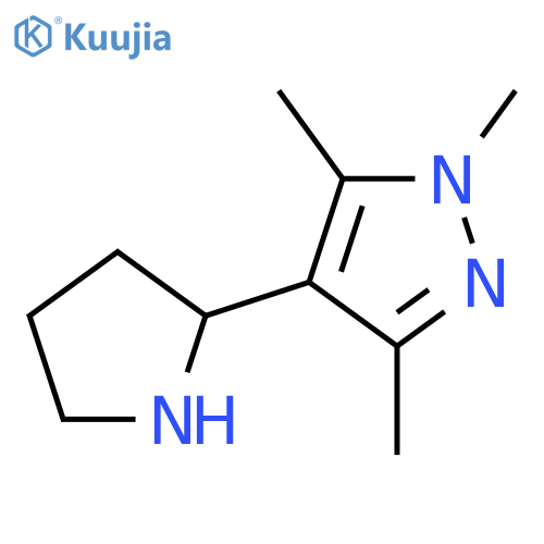 1,3,5-trimethyl-4-(pyrrolidin-2-yl)-1H-pyrazole structure