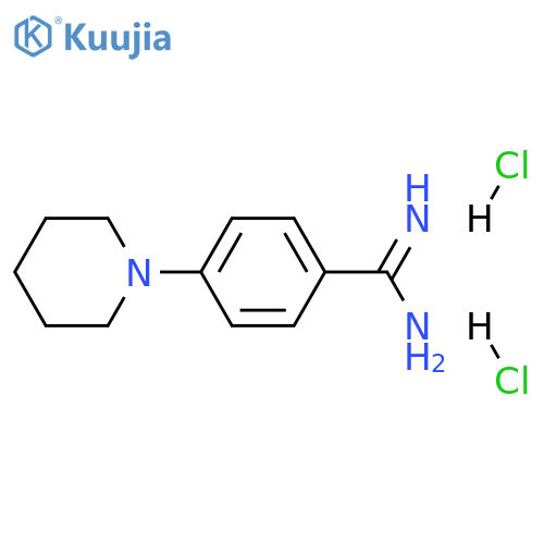 4-(piperidin-1-yl)benzene-1-carboximidamide dihydrochloride structure
