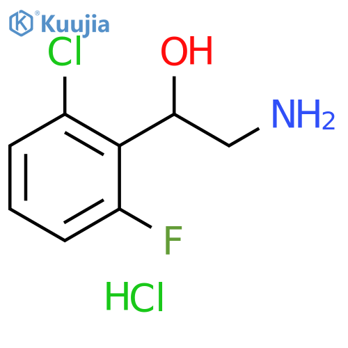 2-amino-1-(2-chloro-6-fluorophenyl)ethan-1-ol hydrochloride structure