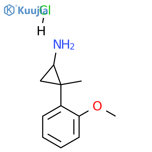 2-(2-methoxyphenyl)-2-methylcyclopropan-1-amine hydrochloride structure