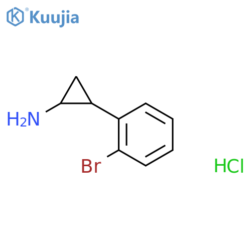 2-(2-Bromophenyl)cyclopropan-1-amine hydrochloride structure