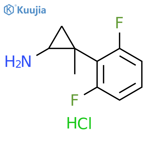 2-(2,6-difluorophenyl)-2-methylcyclopropan-1-amine hydrochloride structure