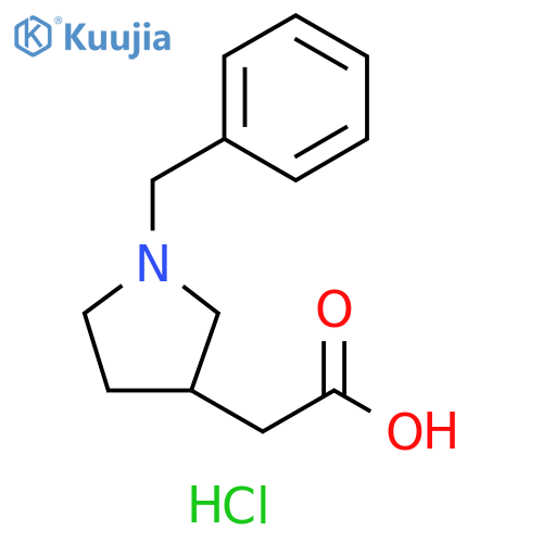 2-(1-benzylpyrrolidin-3-yl)acetic acid hydrochloride structure