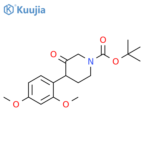 tert-butyl 4-(2,4-dimethoxyphenyl)-3-oxopiperidine-1-carboxylate structure