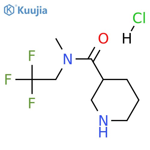 N-methyl-N-(2,2,2-trifluoroethyl)piperidine-3-carboxamide hydrochloride structure