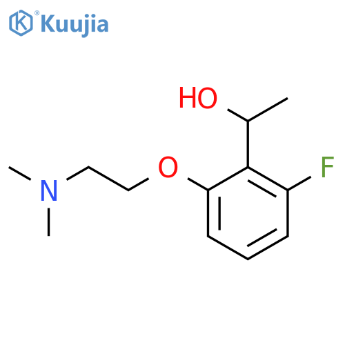1-{2-2-(dimethylamino)ethoxy-6-fluorophenyl}ethan-1-ol structure