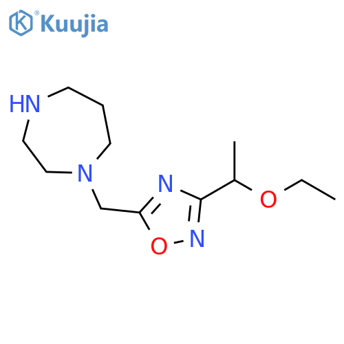 1-{3-(1-ethoxyethyl)-1,2,4-oxadiazol-5-ylmethyl}-1,4-diazepane structure