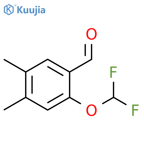 2-(difluoromethoxy)-4,5-dimethylbenzaldehyde structure