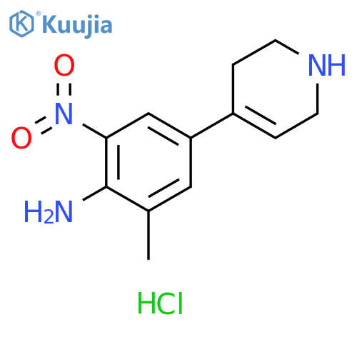 2-methyl-6-nitro-4-(1,2,3,6-tetrahydropyridin-4-yl)aniline hydrochloride structure