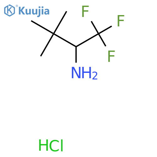 1,1,1-Trifluoro-3,3-dimethylbutan-2-amine hydrochloride structure