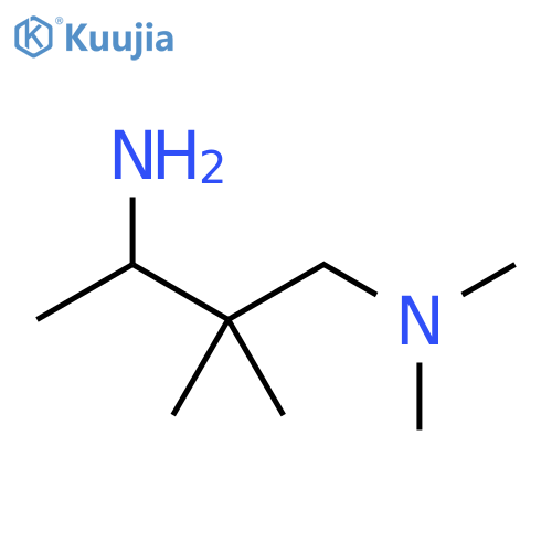 (3-amino-2,2-dimethylbutyl)dimethylamine structure