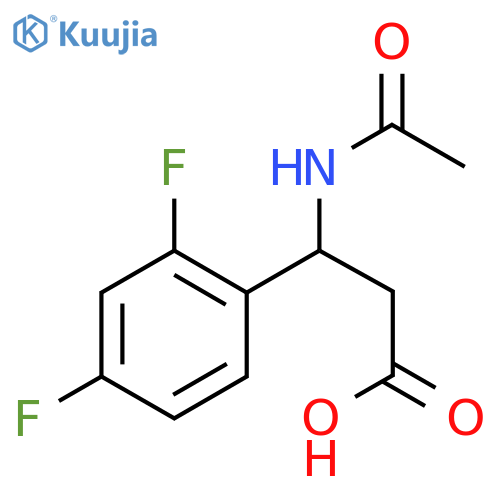 Benzenepropanoic acid, β-(acetylamino)-2,4-difluoro- structure