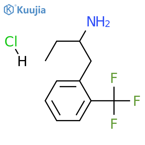 1-2-(trifluoromethyl)phenylbutan-2-amine hydrochloride structure
