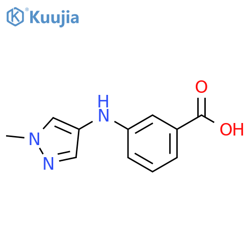3-(1-methyl-1H-pyrazol-4-yl)aminobenzoic acid structure