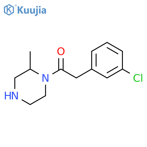 2-(3-chlorophenyl)-1-(2-methylpiperazin-1-yl)ethan-1-one structure