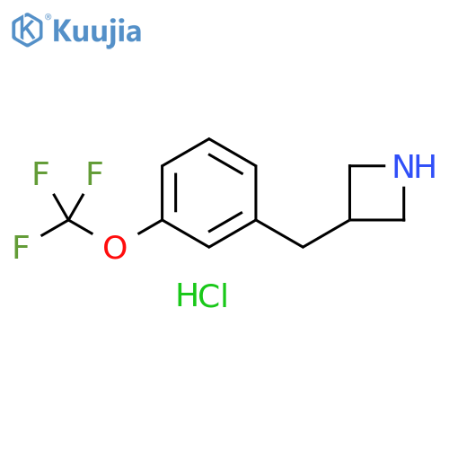 3-{[3-(trifluoromethoxy)phenyl]methyl}azetidine hydrochloride structure