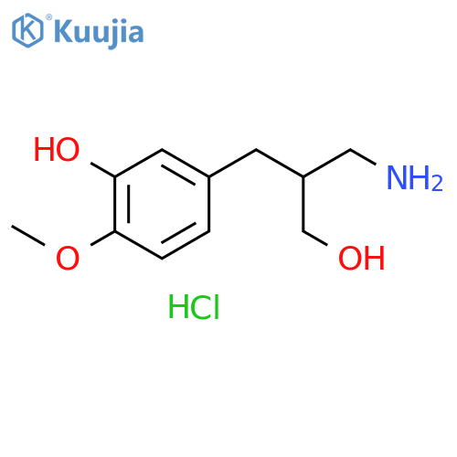 5-2-(aminomethyl)-3-hydroxypropyl-2-methoxyphenol hydrochloride structure