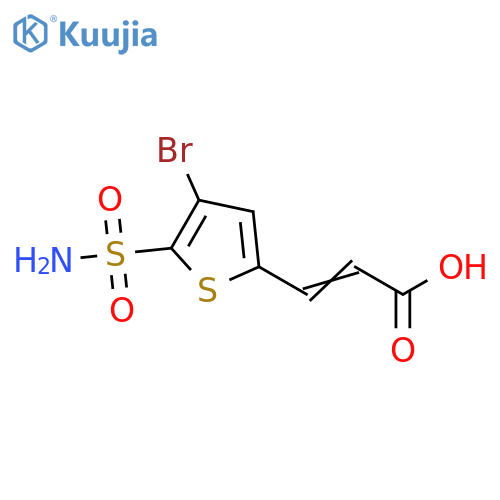 3-(4-bromo-5-sulfamoylthiophen-2-yl)prop-2-enoic acid structure